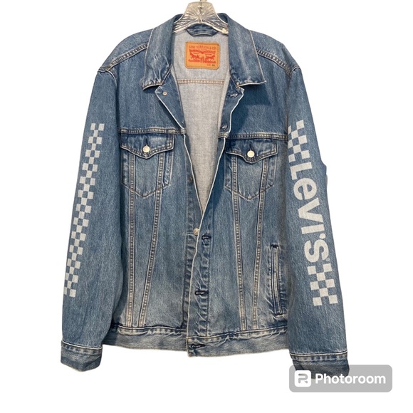 Levi's Men's Motorcross Legend Trucker Racing Jean Jacket Sz XXL Denim Men/Women - Picture 1 of 9